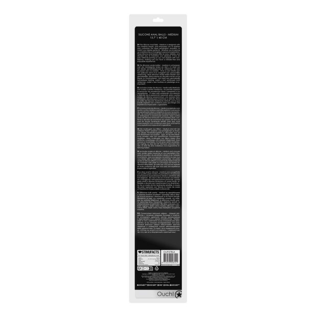Shots - Ouch! Boules anales en silicone - moyennes - noires