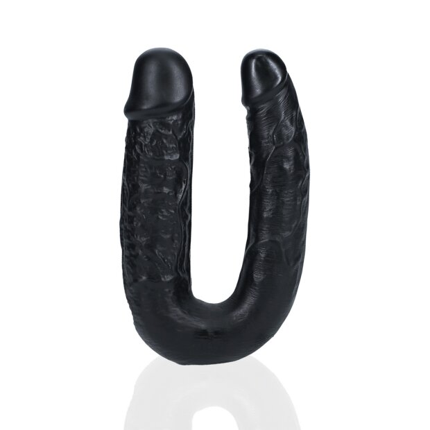 RealRock U Shaped Double Dildo Schwarz 12,7 cm