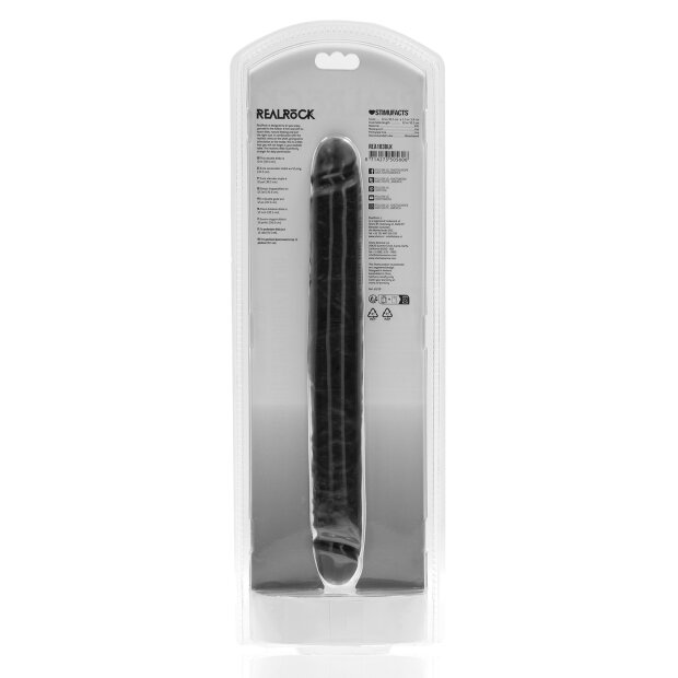 RealRock Slim Double Ended Dong 12 / 30,5 cm Black
