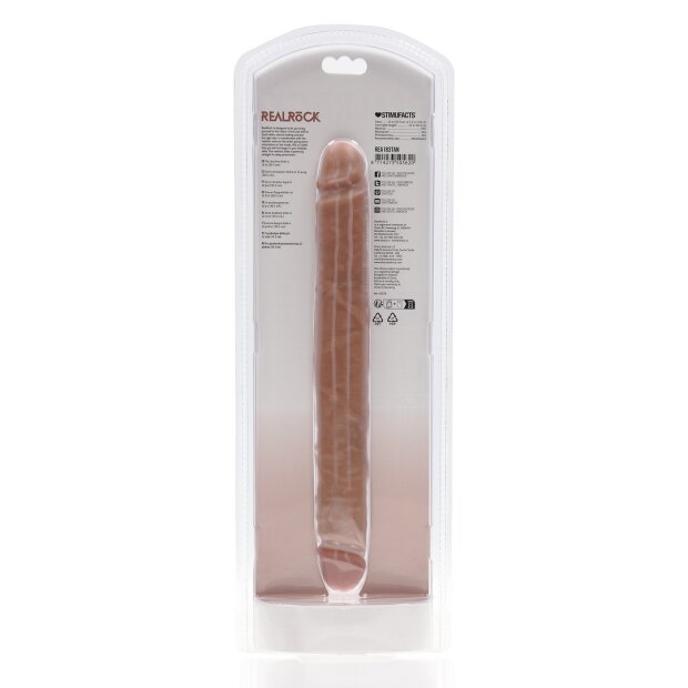 RealRock Slim Double Ended Dong 12 / 30,5 cm - Tan