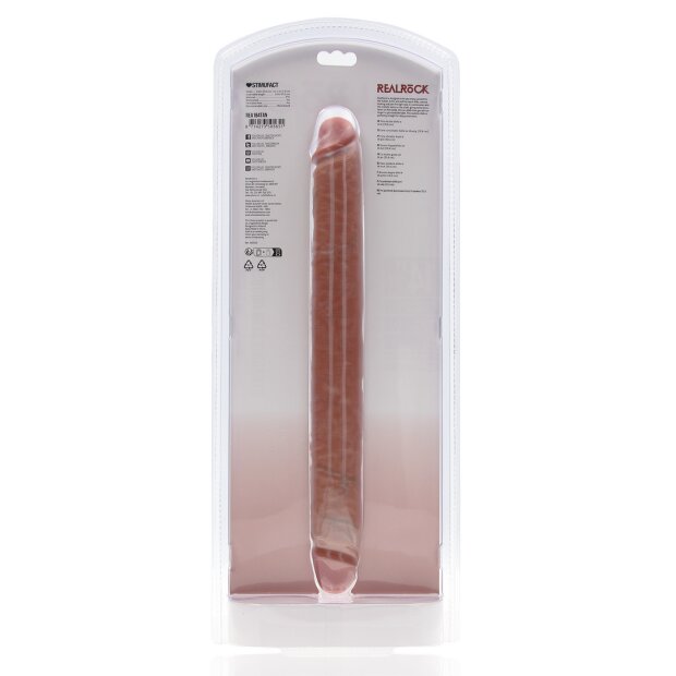 RealRock Slim Double Ended Dong 14 / 35,6 cm - Tan