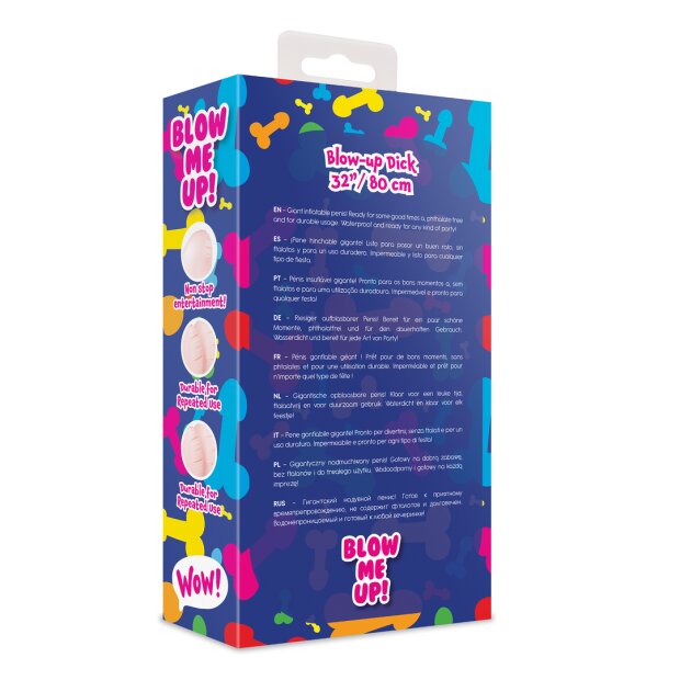 S-Line Aufblasbarer Penis 80 cm - hell