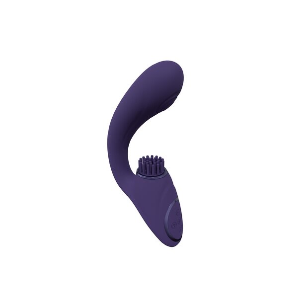 VIVE Gen Triple Motor G-Spot Vibrator with Pulse Wave and Vibrating Bristles - Purple