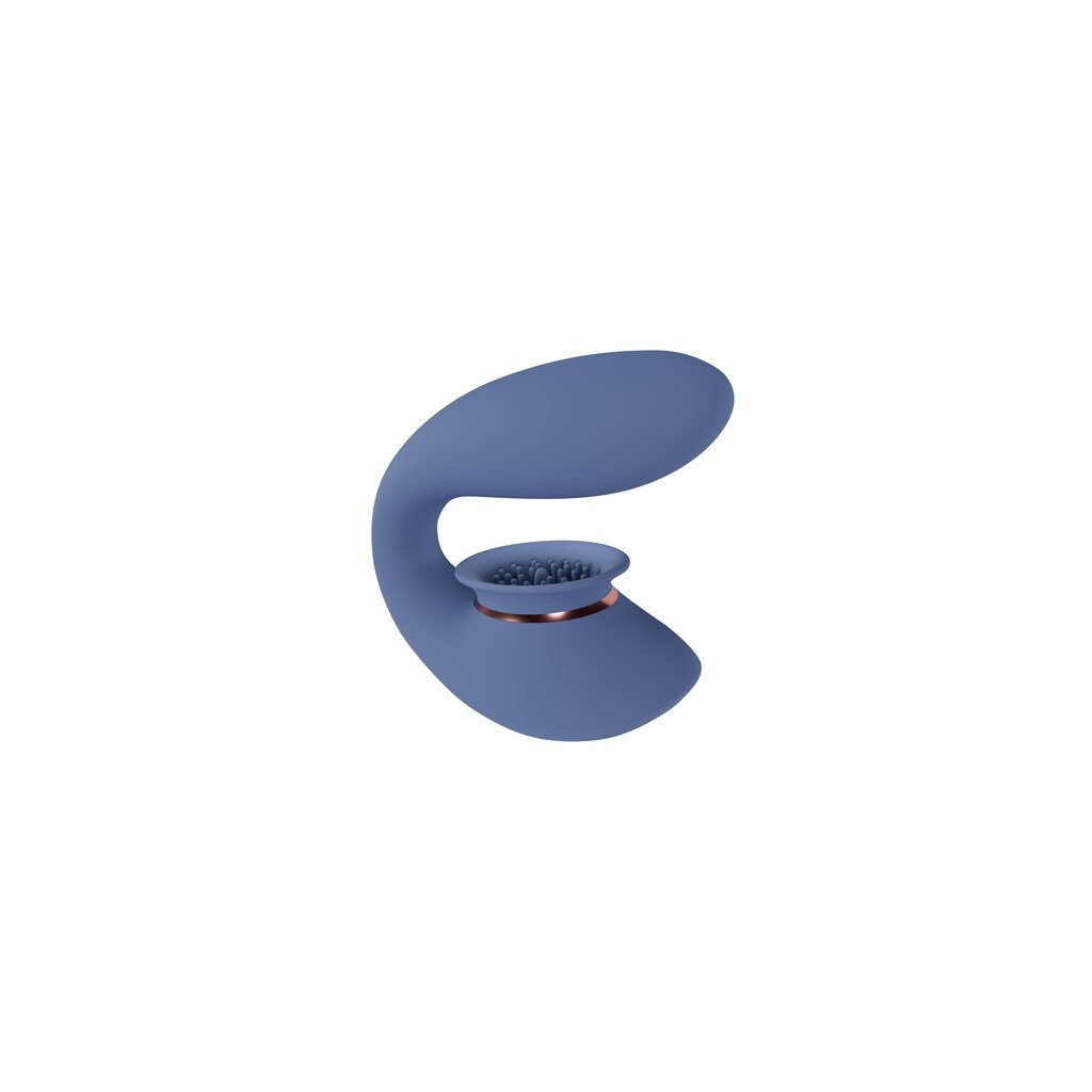Twitch 3 - Vibromasseur rechargeable et succion - Bleu/Gris, 58,95