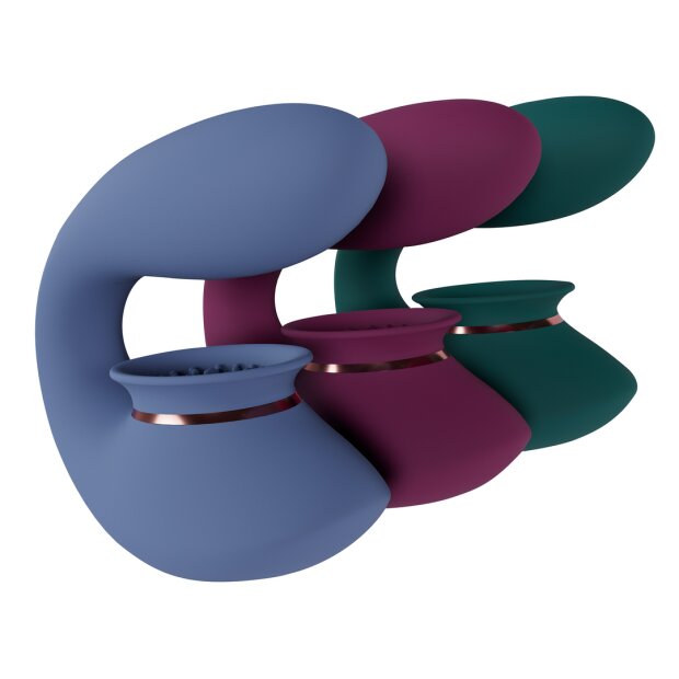 Twitch 3 - Vibromasseur rechargeable et succion - Vert forêt