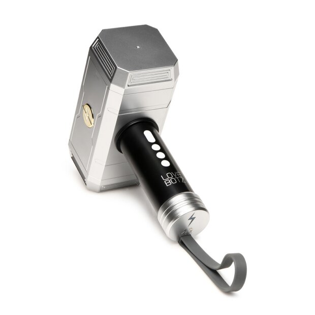 XR Brands Thunder Stroker Thors Hammer Masturbator mit Vibration Silber
