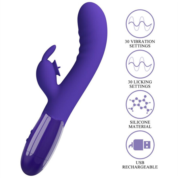 Pretty Love Cerberus Youth Violet Rabbit Vibrator Lila