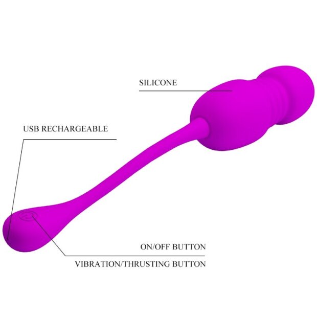 Pretty Love Callie Purple Rechargeable Vibro-Ei Lila