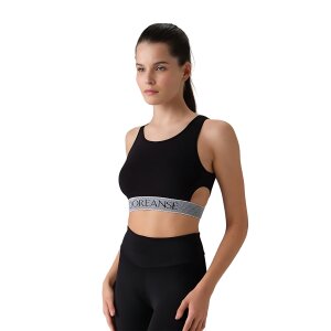 Doreanse Sportive Sport-BH mit seitlichen Cut-Outs schwarz M