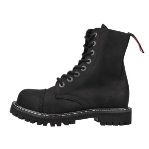 Outlet - Angry Itch 08-Loch Leder Stiefel Vintage Schwarz...