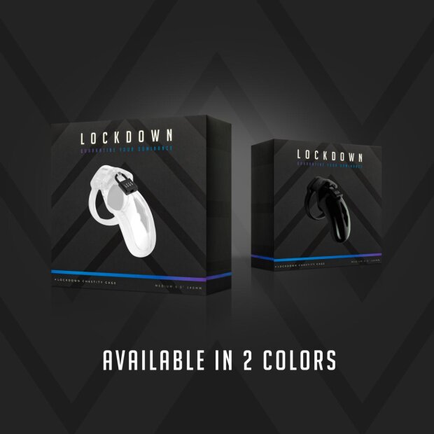 Cage de chasteté Lockdown transparente - moyenne