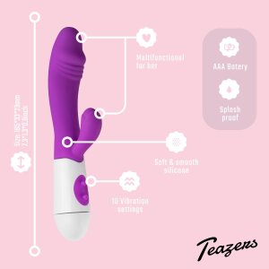 Teazers Realistischer Rabbit Vibrator Lila