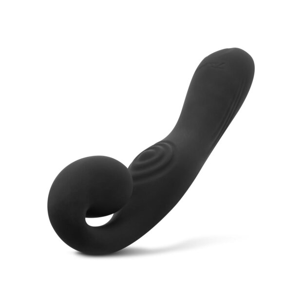 Teazers Biegsamer Vibrator mit Klitorisstimulation Schwarz 18,4 cm