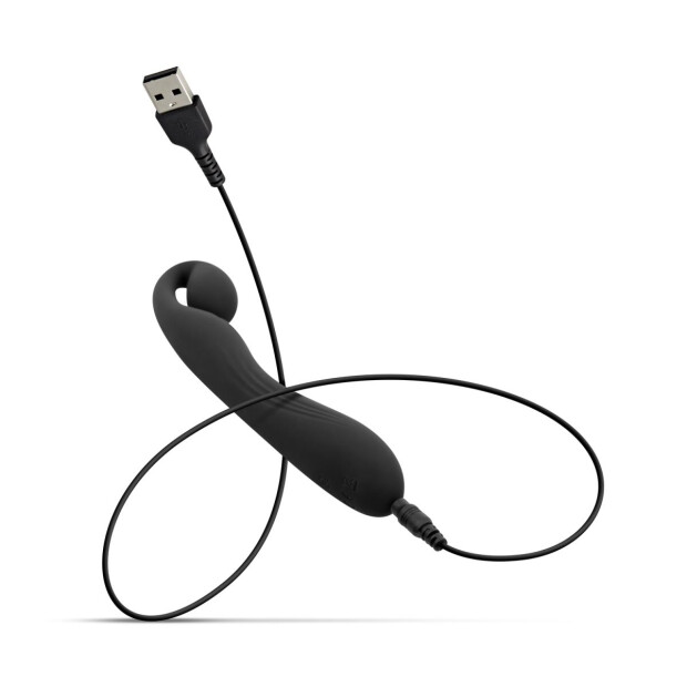 Teazers Biegsamer Vibrator mit Klitorisstimulation Schwarz 18,4 cm