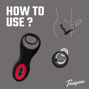 Teazers Cock & Ball Ring Prostata-Vibrator mit...