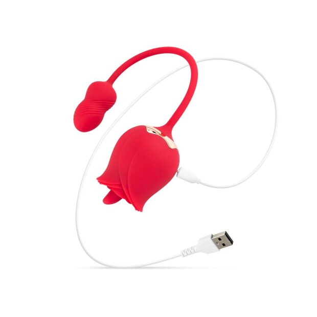 Teazers Rose Vibrator und Klitoris Stimulator Rot 7,8 cm