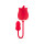Teazers Rose Vibrator und Klitoris Stimulator Rot 7,8 cm