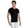 Doreanse Herren Viskose Thermal V-Ausschnitt Kurzarm-T-Shirt Black S