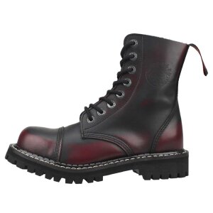 Outlet - Angry Itch 08-Loch Leder Stiefel Burgundy...