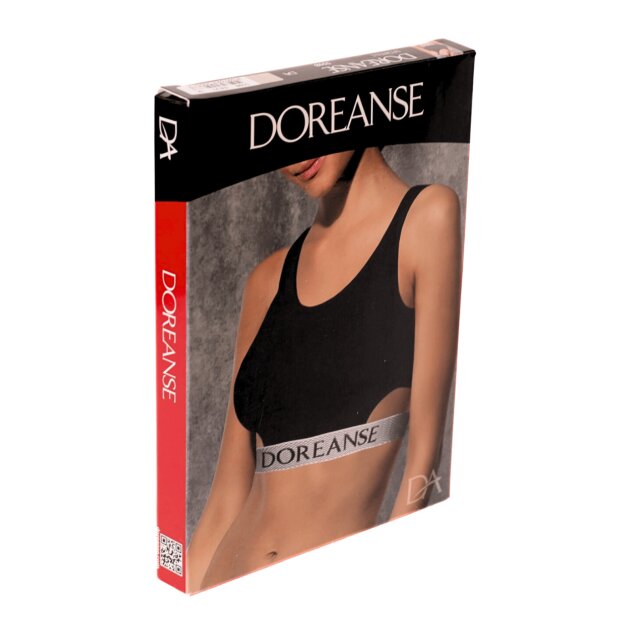 Doreanse Womens Window Detaillierter Sport-BH Black S