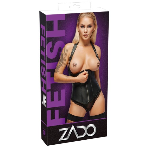 ZADO Leder Corsage busenfrei XL
