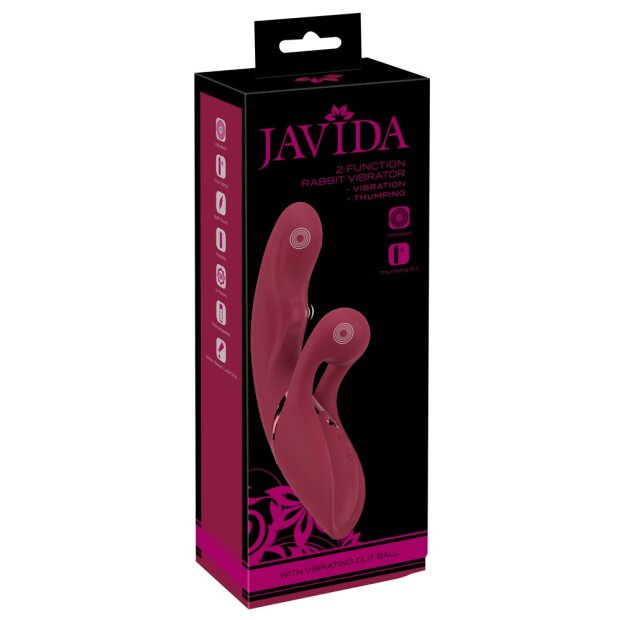 You2Toys JAVIDA Rabbit Vibrator Weinrot