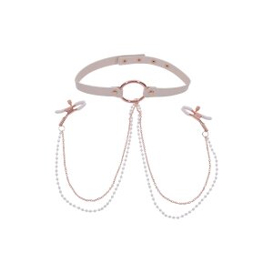 Peaches n Creame - collar with nipple clamps