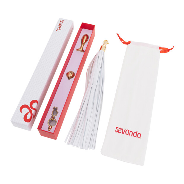 Sevanda Abnehmbarer Pony-Schwanz Plug Kit Analplug Gold ⌀ 2,5 cm