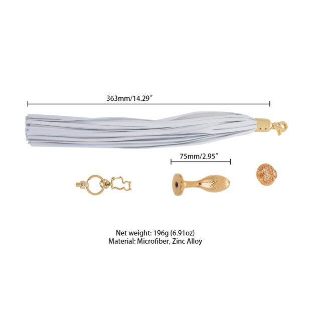 Sevanda Abnehmbarer Pony-Schwanz Plug Kit Analplug Gold ⌀ 2,5 cm