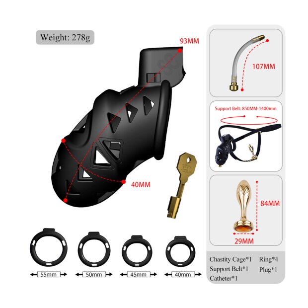 Sevanda Rattlesnake Chastity Cage PRO Long