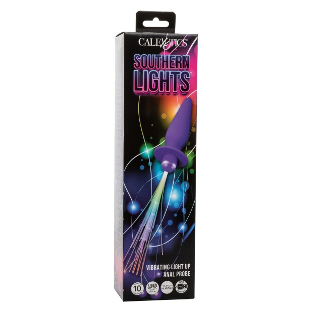 CalExotics Southern Lights Sonde Anale Vibrante Lumineuse Violette