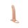 CalExotics Performance Maxx Rechargeable Ribbed Dual Penetrator Dildo Beige 15,25 cm ⌀ 3,25 cm