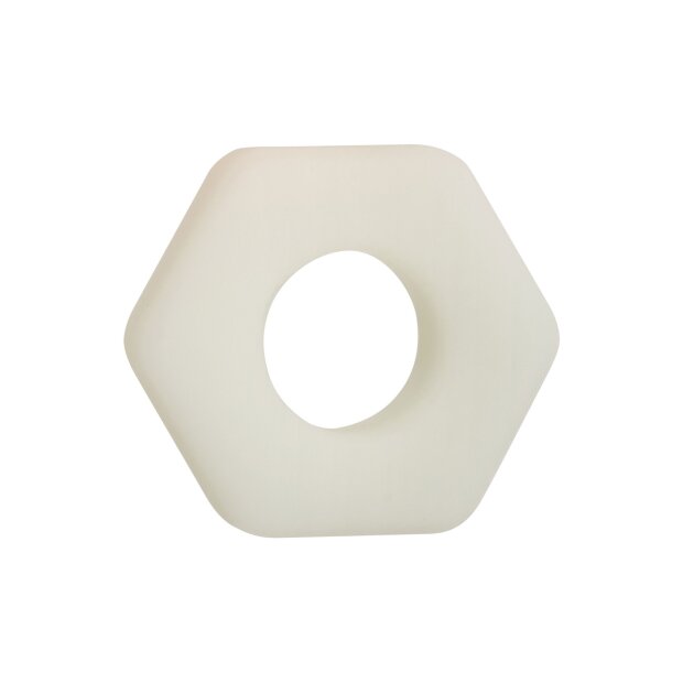 CalExotics Alpha Glow-In-The-Dark Liquid Silicone Prolong Sexagon Ring Penisring Transparent ⌀ 2 cm