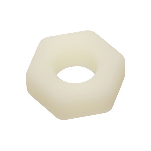 CalExotics Alpha Glow-In-The-Dark Liquid Silicone Prolong Sexagon Ring Penisring Transparent ⌀ 2 cm