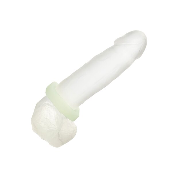 CalExotics Alpha Glow-In-The-Dark Liquid Silicone Prolong Sexagon Ring Penisring Transparent ⌀ 2 cm