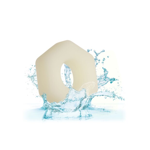 CalExotics Alpha Glow-In-The-Dark Liquid Silicone Prolong Sexagon Ring Penisring Transparent ⌀ 2 cm