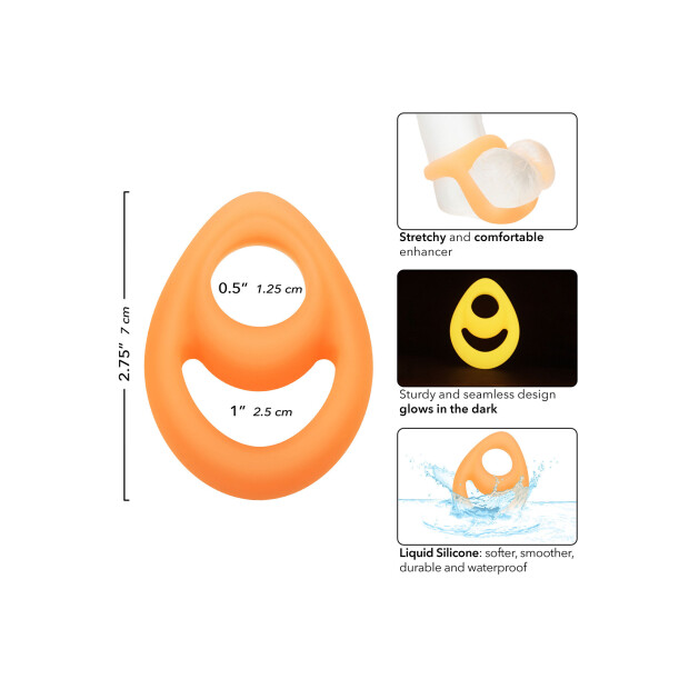 CalExotics Alpha Glow-In-The-Dark Liquid Silicone Teardrop Ring Glow in the dark