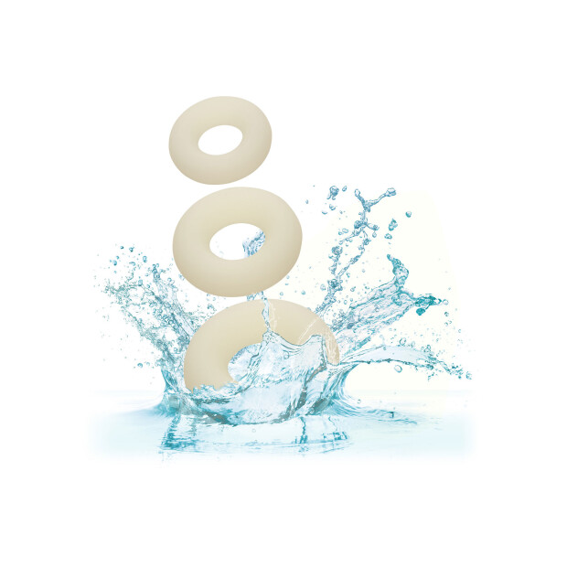 CalExotics Alpha Glow-In-The-Dark Liquid Silicone 3 Ring Set Glow in the dark