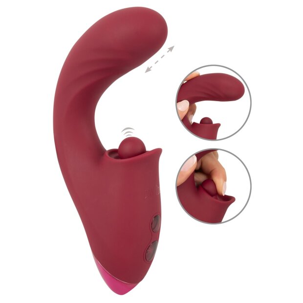 You2Toys Javida 3 Function Thrusting Vibrator Spezialvibrator Weinrot 17,8 cm