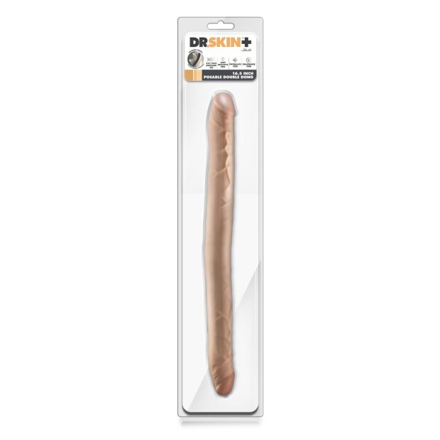 Blush Dr. Skin Plus Doppeldildo Beige 41,9 cm ⌀ 3,8 cm