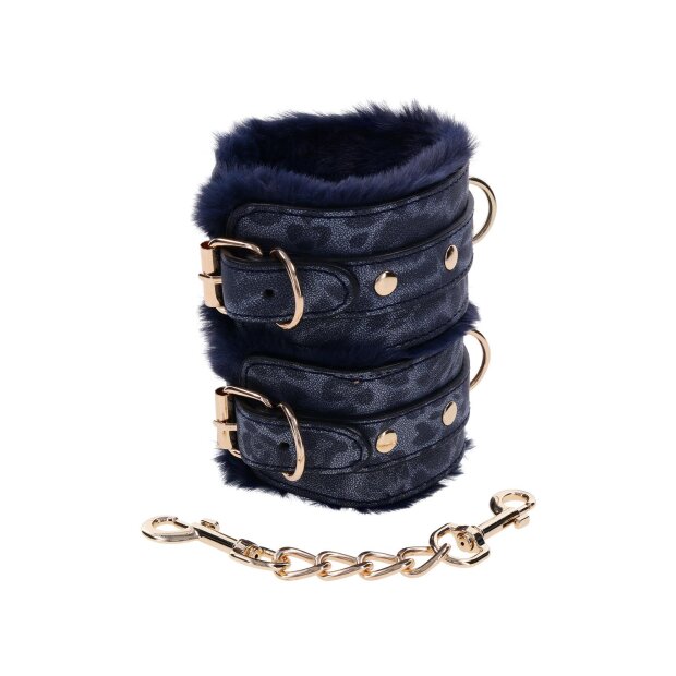 Sportsheets Cougar Pelz Handschellen marine-blau