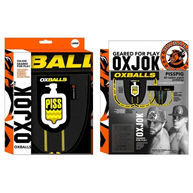OXJOK by Oxballs Pisspig Jockstrap Black/Yellow M