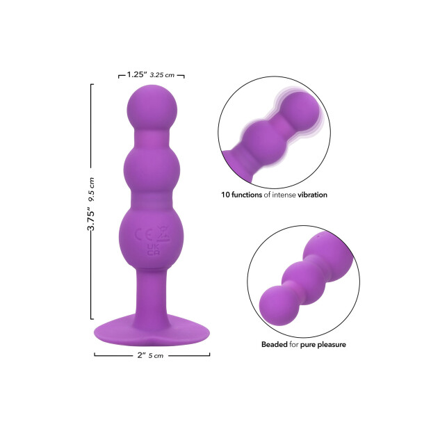 CalExotics First Time Triple Beaded Probe Vibrator Lila 10,75 cm ⌀ 3,25 cm