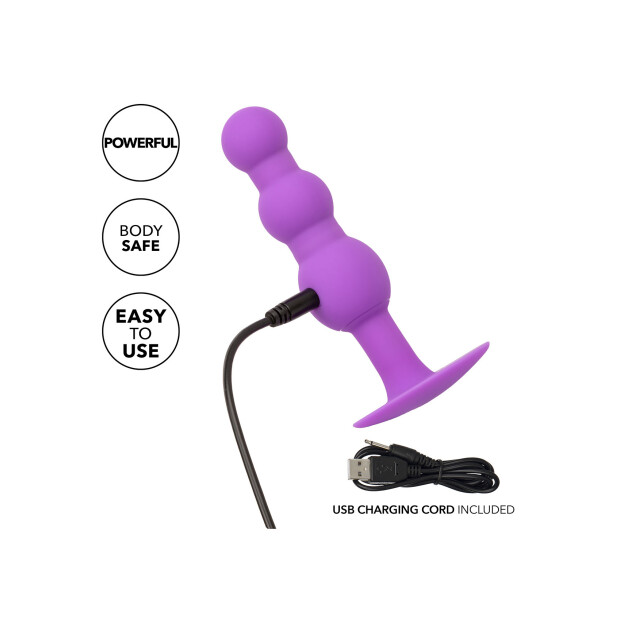 CalExotics First Time Triple Beaded Probe Vibrator Lila 10,75 cm ⌀ 3,25 cm
