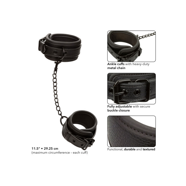 CalExotics Nocturnal Collection Ankle Cuffs Black