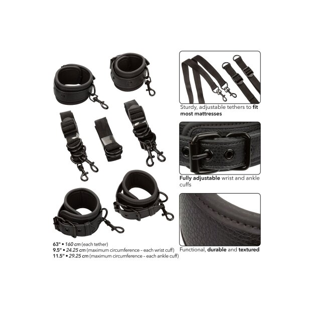 CalExotics Nocturnal Collection Bed Restraints black