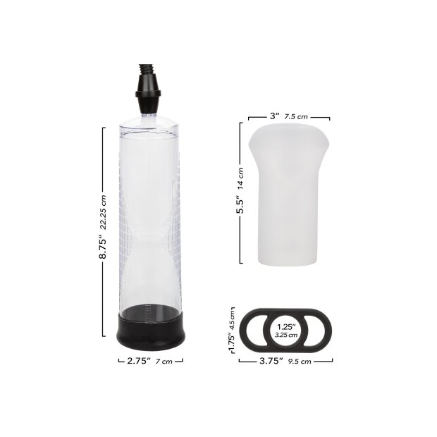 CalExotics Peak Edging Kit Penis Pumpe Schwarz 22,25 cm ⌀ 7,0 cm