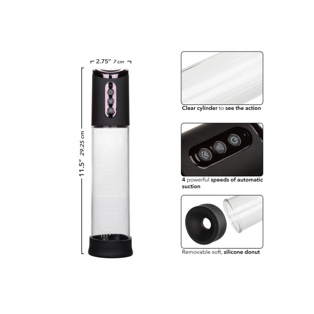 CalExotics Peak Rechargeable Pump Penis Pumpe Schwarz 29 cm