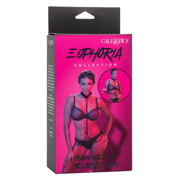 CalExotics Euphoria Collection chain collar & lead black