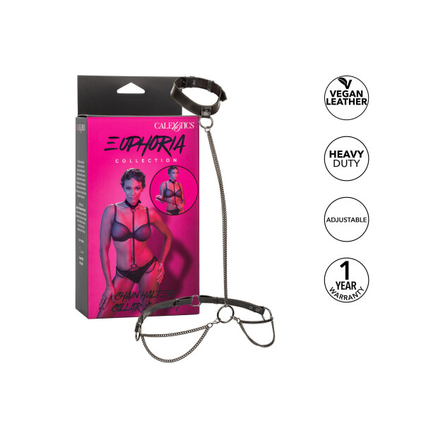 CalExotics Euphoria Collection chain collar & lead black